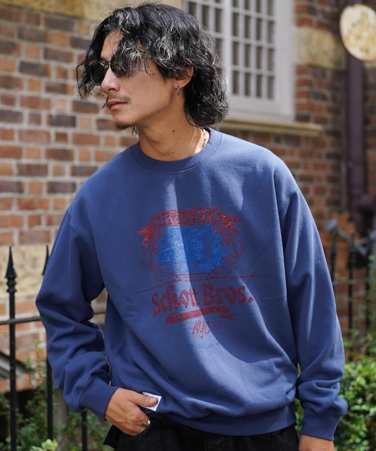 CREW SWEAT Schott FACTORY/圓領衛衣 肖特工廠