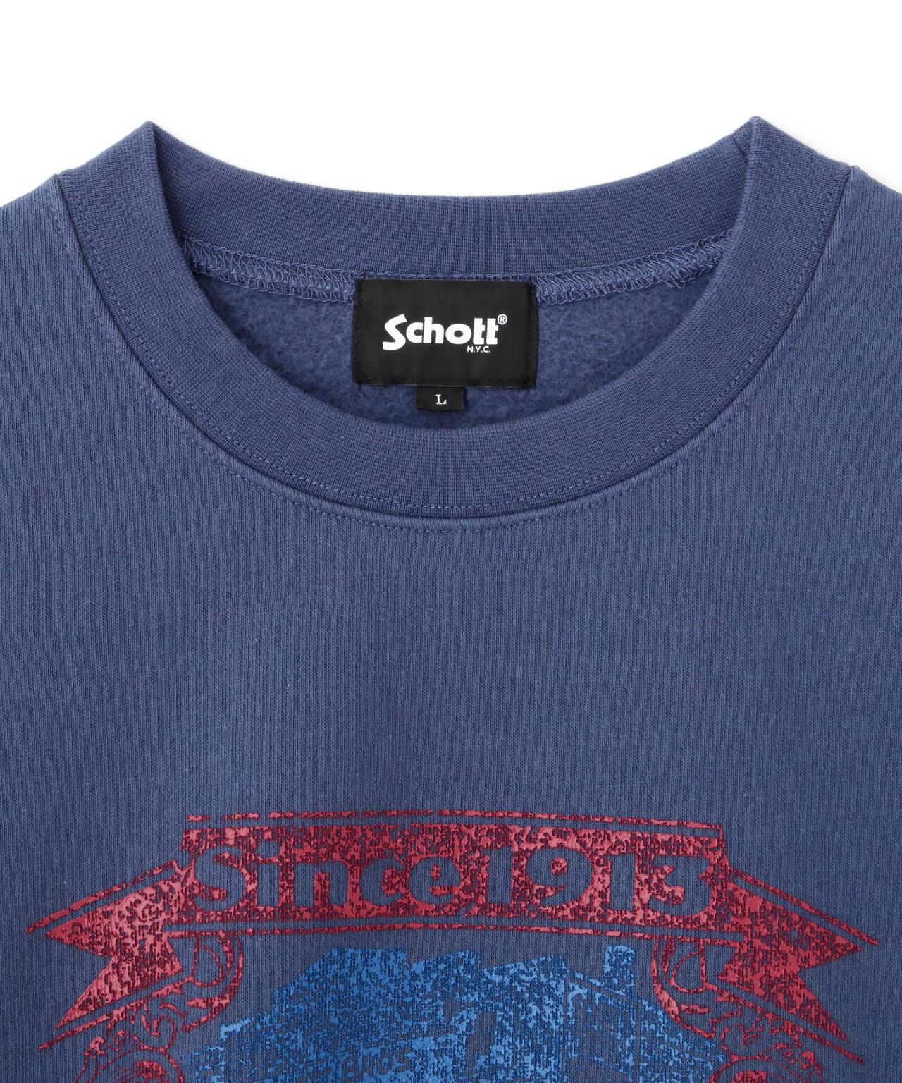 CREW SWEAT Schott FACTORY/圓領衛衣 肖特工廠