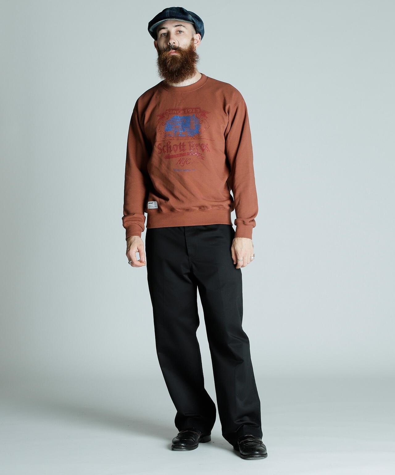 CREW SWEAT Schott FACTORY/圓領衛衣 肖特工廠