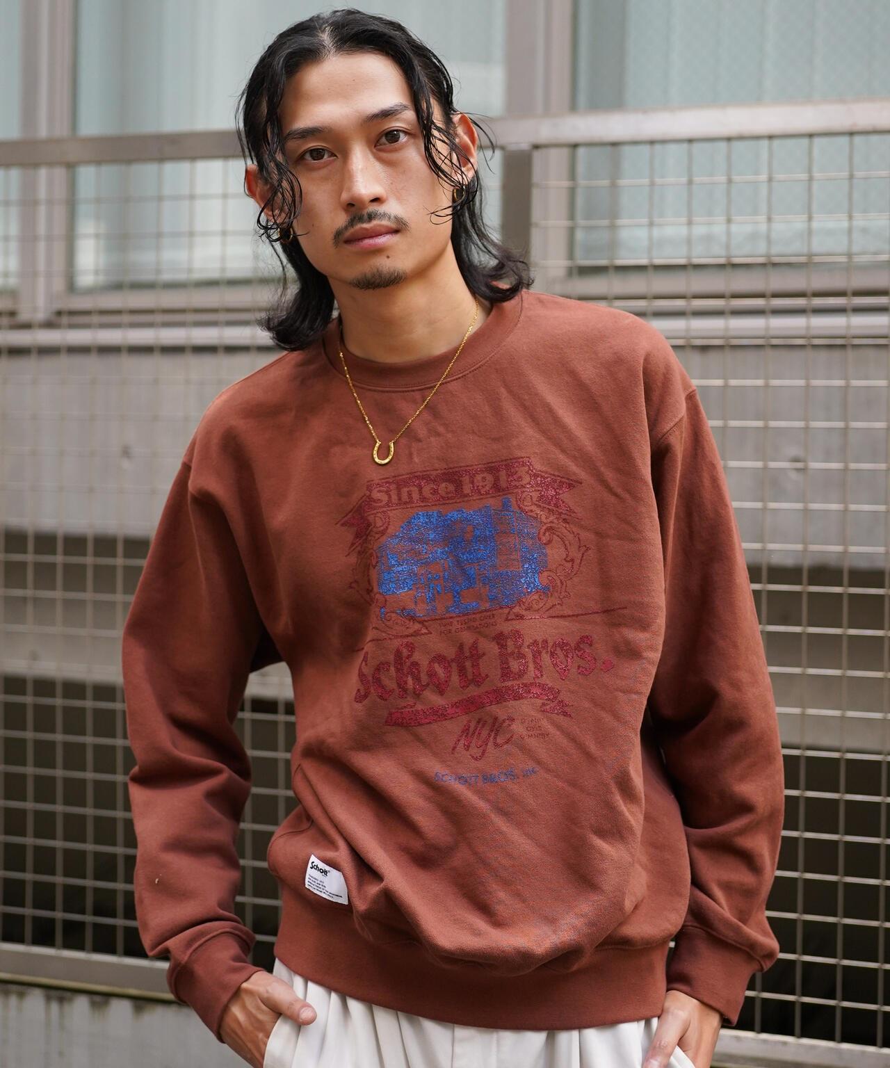 CREW SWEAT Schott FACTORY/圓領衛衣 肖特工廠