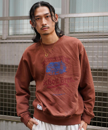CREW SWEAT Schott FACTORY/圓領衛衣 肖特工廠