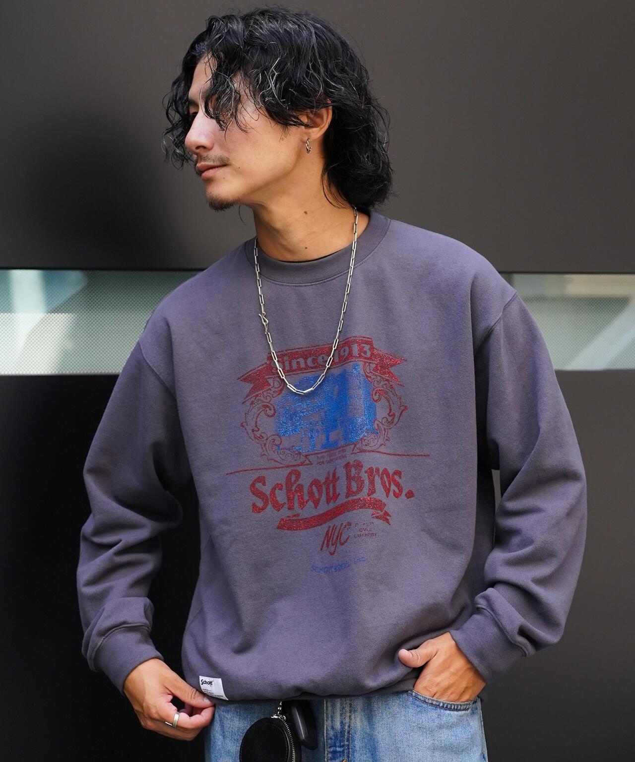 CREW SWEAT Schott FACTORY/圓領衛衣 肖特工廠