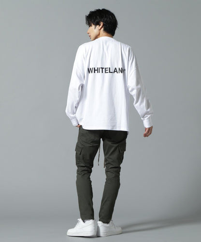 【&DEPOT限定】白色土地/LOGO圖案長袖T-shirt