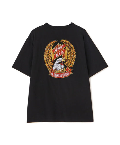 T恤 "鷹和絲帶刺繡"