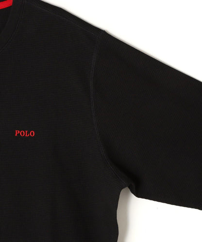 POLO RALPH LAUREN/拉爾夫·勞倫/瓦夫爾領圓領長袖T恤