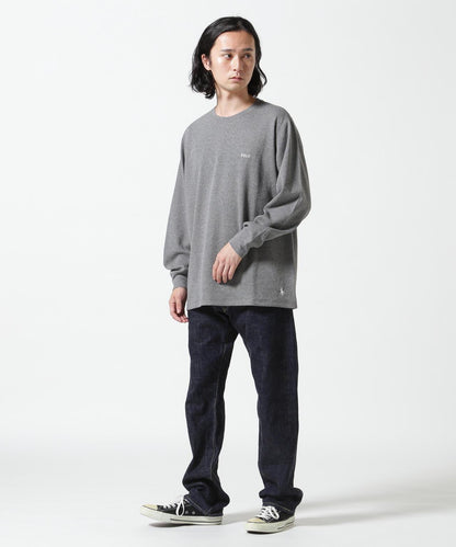 POLO RALPH LAUREN/拉爾夫·勞倫/瓦夫爾領圓領長袖T恤