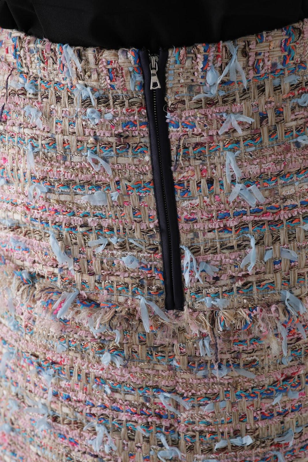 ＜黑標籤＞MALHIA 混色斜紋 Tweed 半身裙