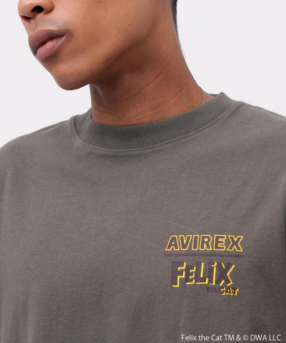 《AVIREX×FELIX》刺繡標誌短袖T恤/刺繡標誌 短袖T恤/阿維雷克斯/菲利克斯