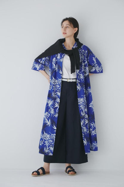 葉子印花連衣裙