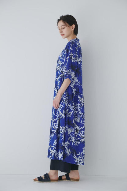 葉子印花連衣裙