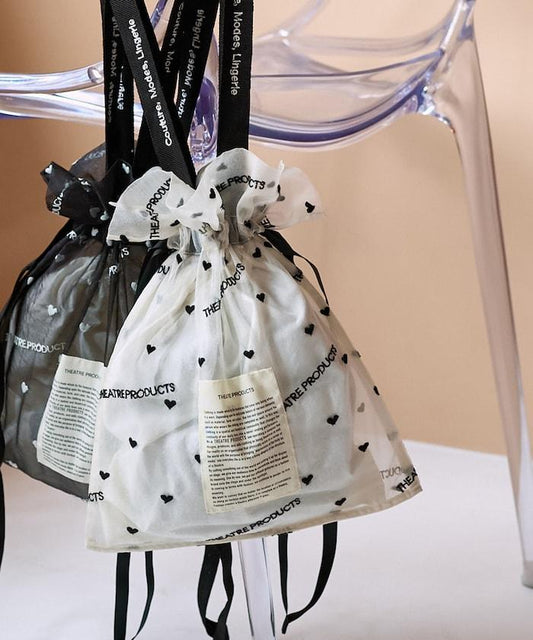 聯名 透明心形刺繡提包