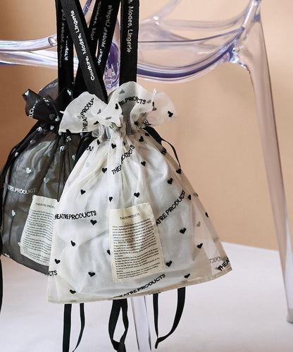 聯名 透明心形刺繡提包