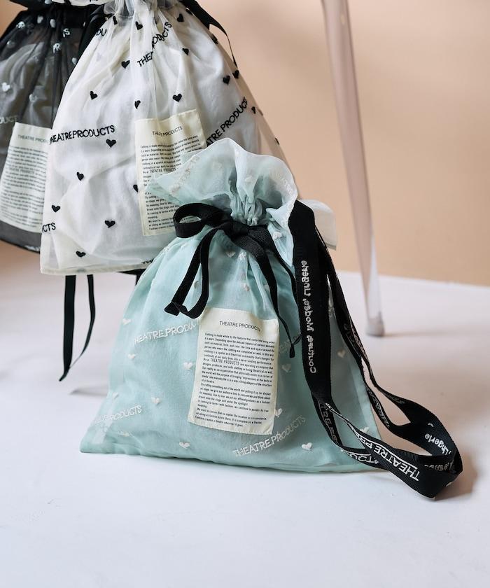 聯名 透明心形刺繡提包