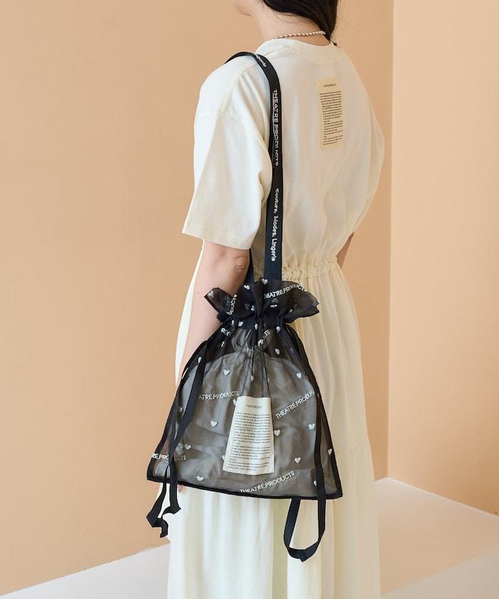 聯名 透明心形刺繡提包