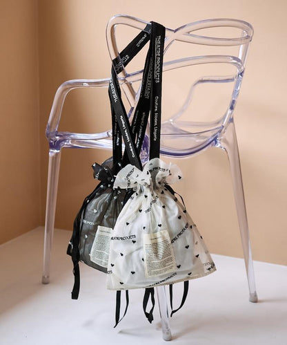 聯名 透明心形刺繡提包