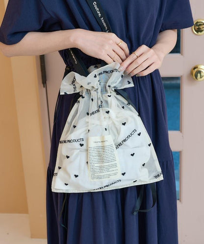 聯名 透明心形刺繡提包