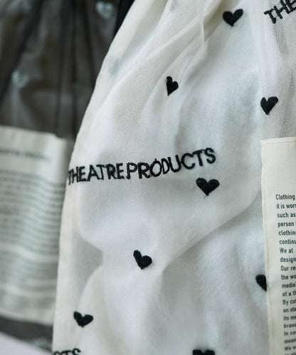 聯名 透明心形刺繡提包