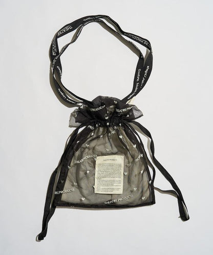 聯名 透明心形刺繡提包