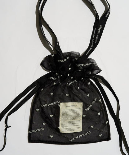 聯名 透明心形刺繡提包