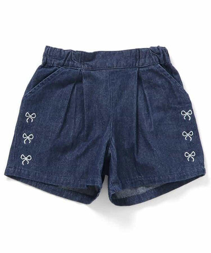 蝴蝶結刺繡短褲