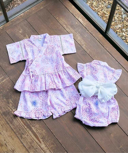 【連衣裙】愛普蕾的優雅少女嬰兒甚平連體褲