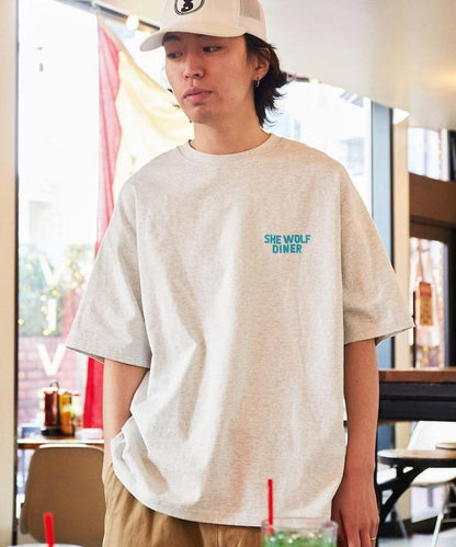 SHE WOLF DINER×FREAK'S STORE/海狼餐廳 聯名 大尺寸 後背印花T恤/CAR