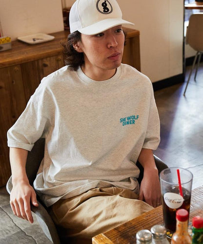 SHE WOLF DINER×FREAK'S STORE/海狼餐廳 聯名 大尺寸 後背印花T恤/CAR