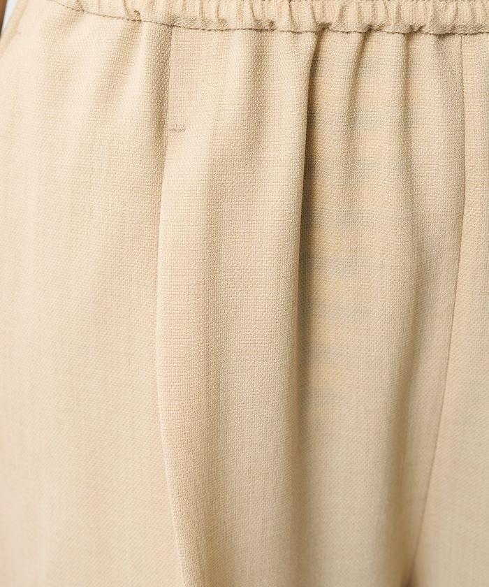 亞麻觸感 褶皺 寬鬆褲