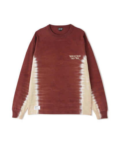 TIE DYE 長袖 T 恤 "自豪的美國品牌"