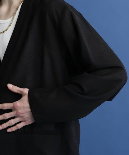 SLUB CHIFFON CARDIGAN/亞麻紗雪紡開衫