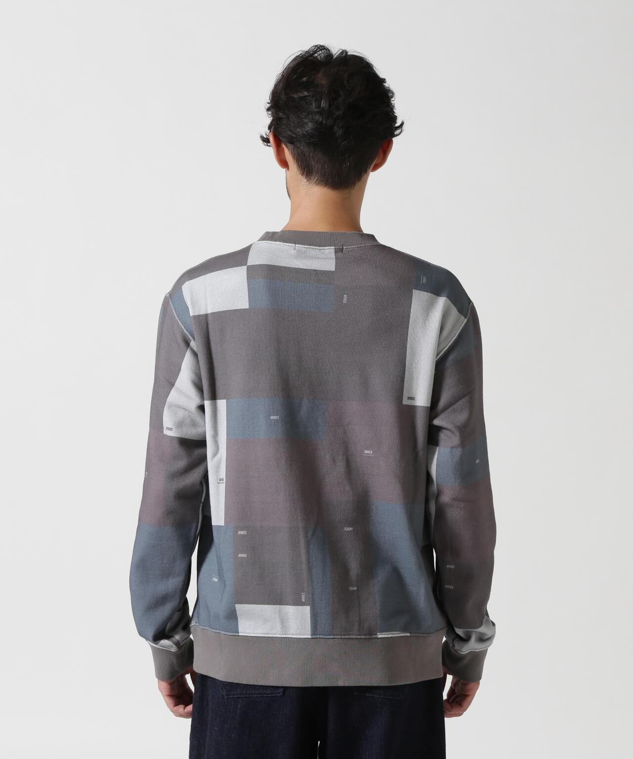 CREW NECK SWEAT GEOMETRY / 圓領衛衣 幾何圖案 / AVIREX / 阿維雷克斯