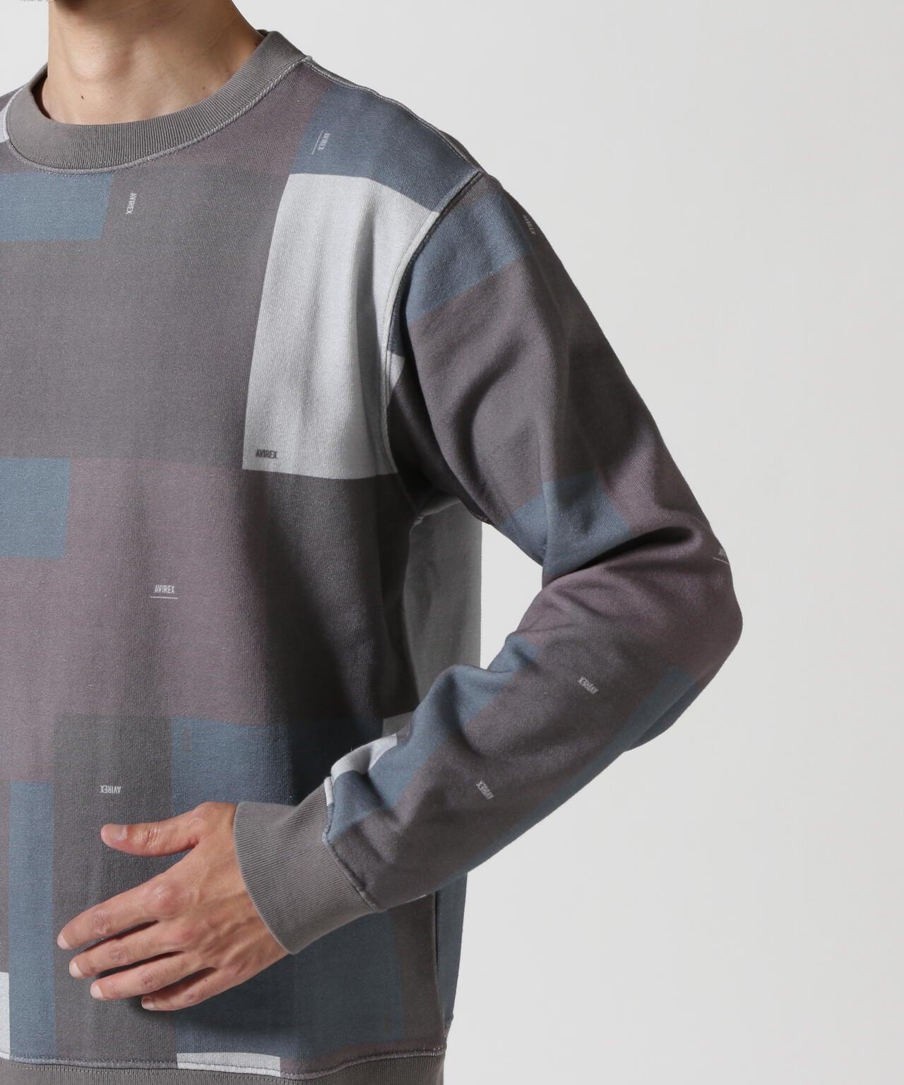 CREW NECK SWEAT GEOMETRY / 圓領衛衣 幾何圖案 / AVIREX / 阿維雷克斯