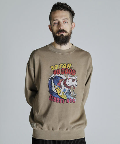 CREW SWEAT SURF DOG/圓領衛衣 衝浪狗