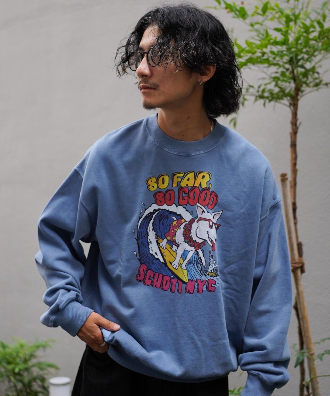 CREW SWEAT SURF DOG/圓領衛衣 衝浪狗