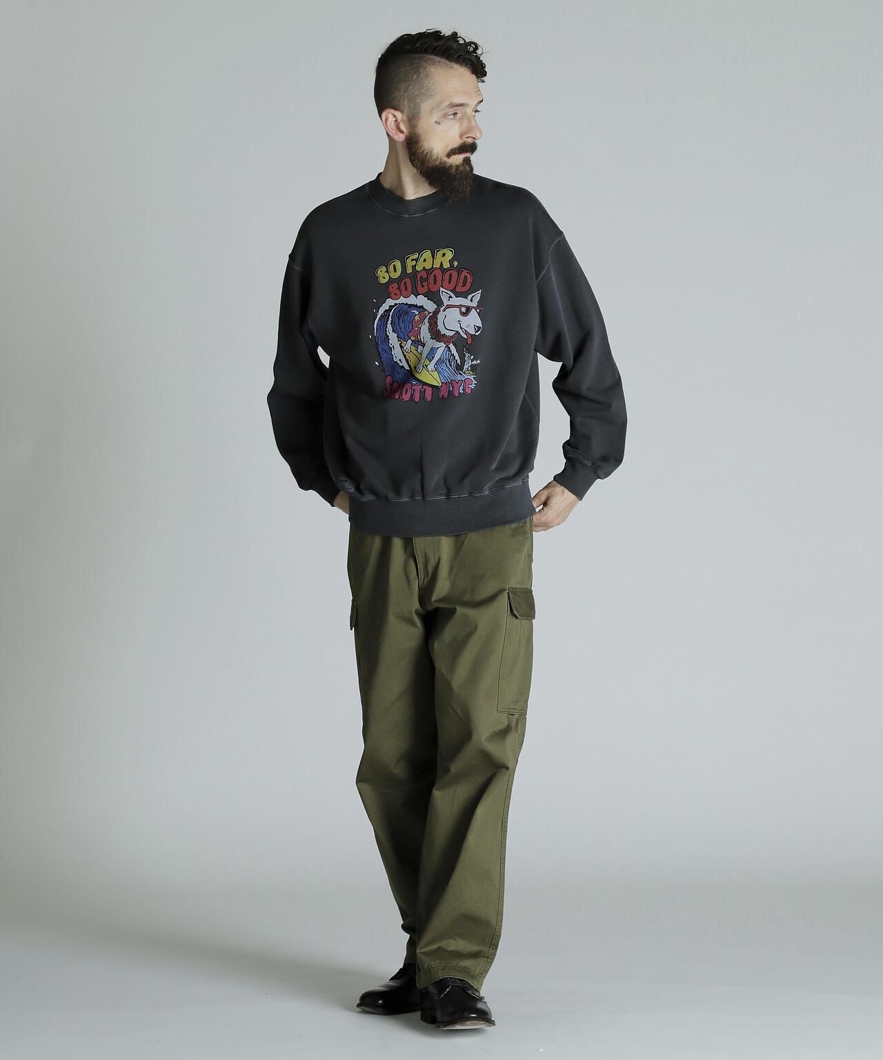 CREW SWEAT SURF DOG/圓領衛衣 衝浪狗