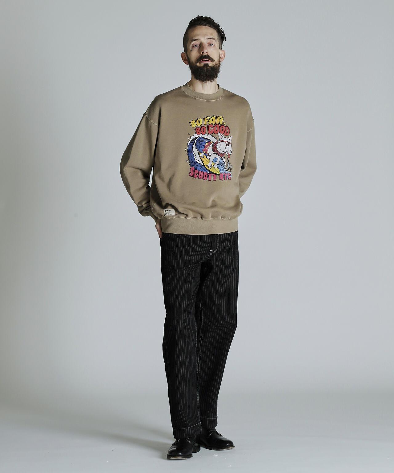 CREW SWEAT SURF DOG/圓領衛衣 衝浪狗