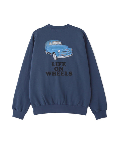 LIFE ON WHEELS 圓領衛衣