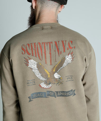 CREW SWEAT TRAD EAGLE/傳統鷹圖案圓領衛衣