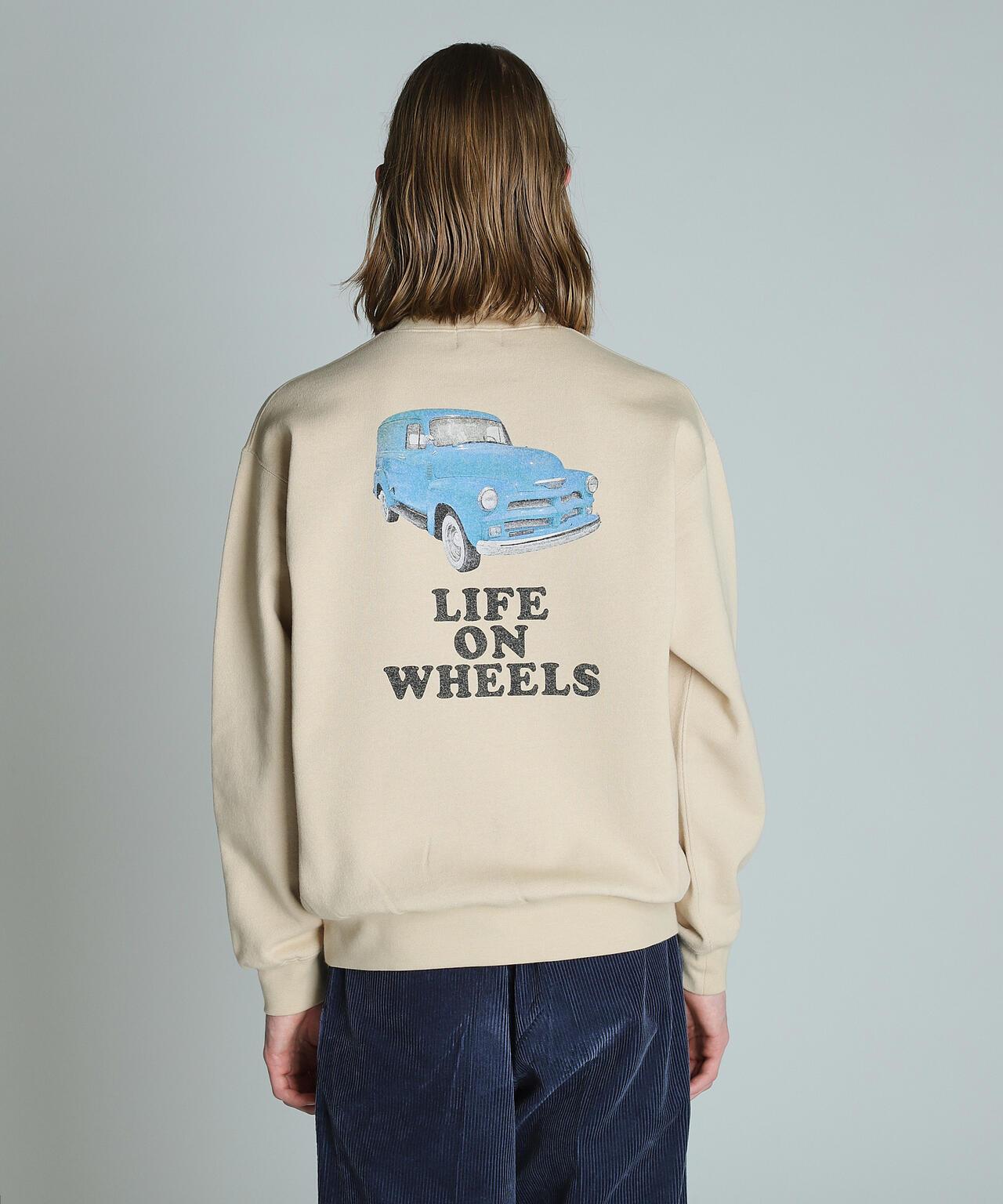 LIFE ON WHEELS 圓領衛衣