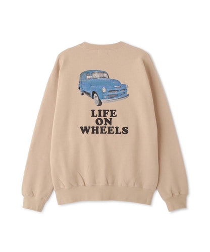 LIFE ON WHEELS 圓領衛衣