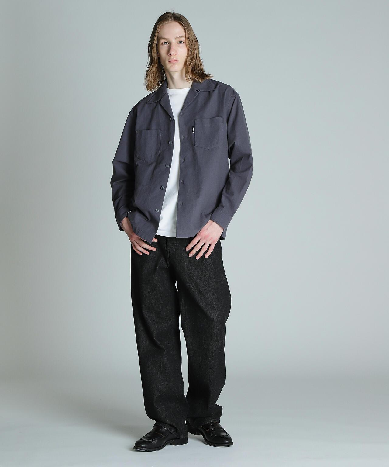 LS NEL SHIRT PLAIN/純色絨布襯衫