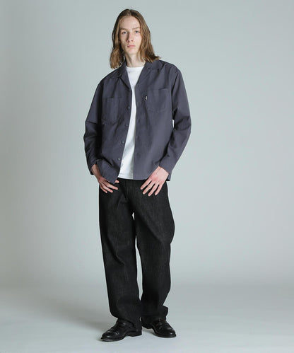 LS NEL SHIRT PLAIN/純色絨布襯衫