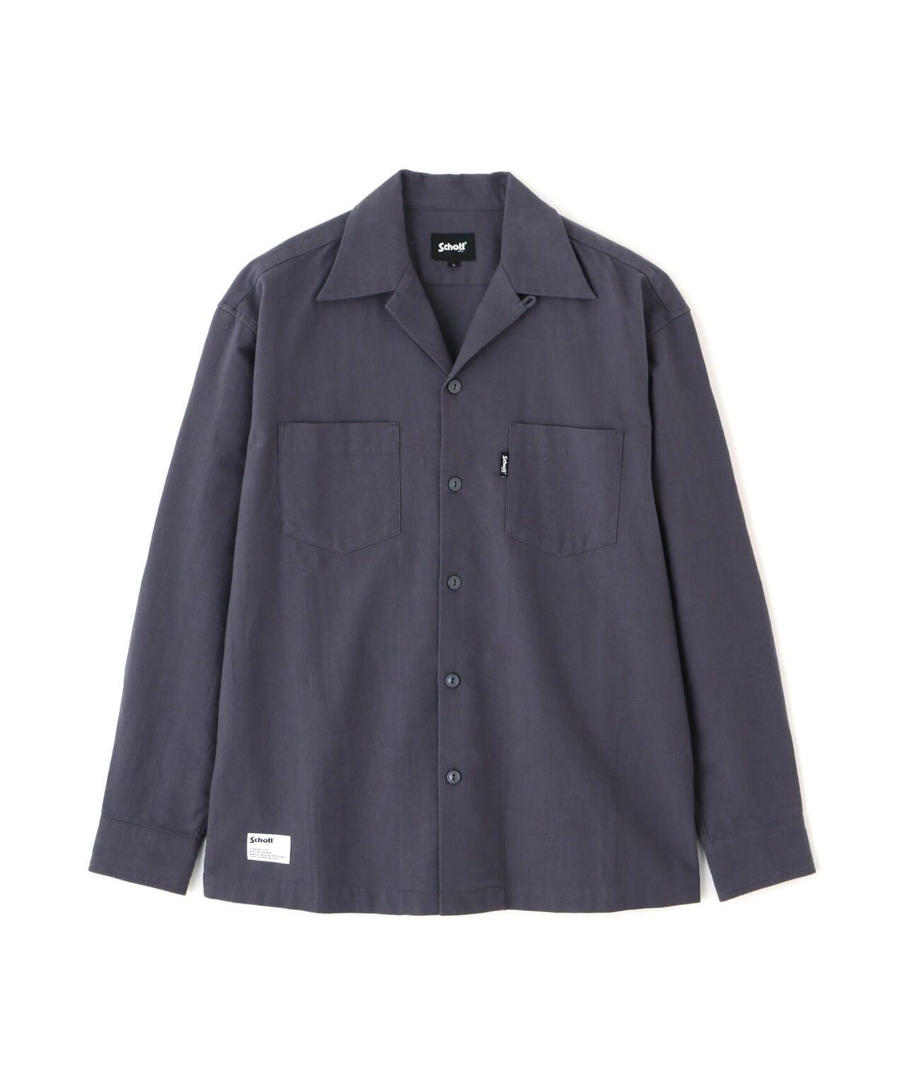 LS NEL SHIRT PLAIN/純色絨布襯衫