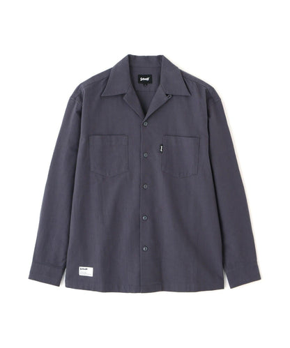 LS NEL SHIRT PLAIN/純色絨布襯衫