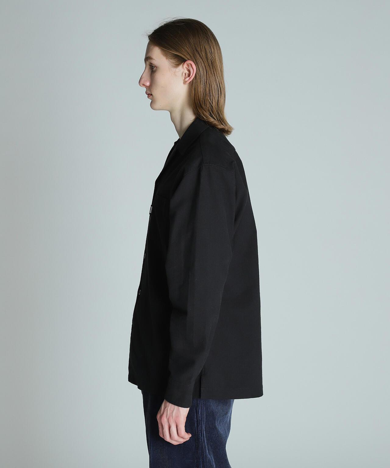 LS NEL SHIRT PLAIN/純色絨布襯衫