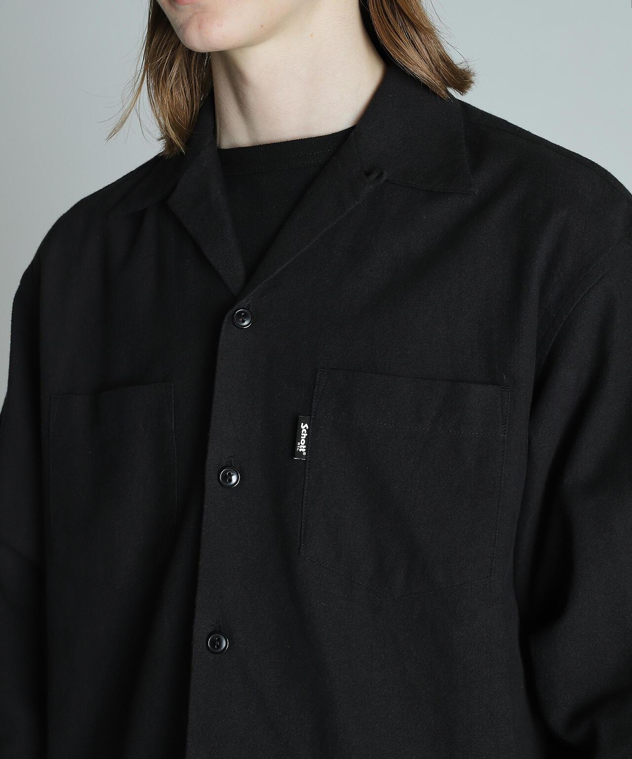 LS NEL SHIRT PLAIN/純色絨布襯衫