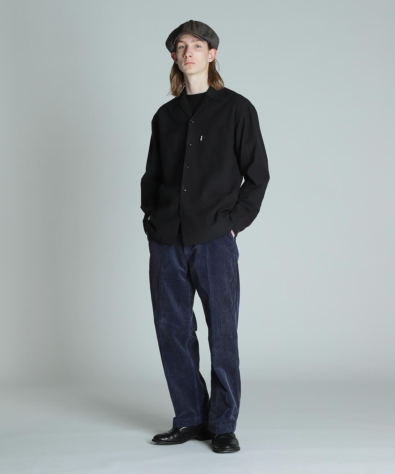 LS NEL SHIRT PLAIN/純色絨布襯衫
