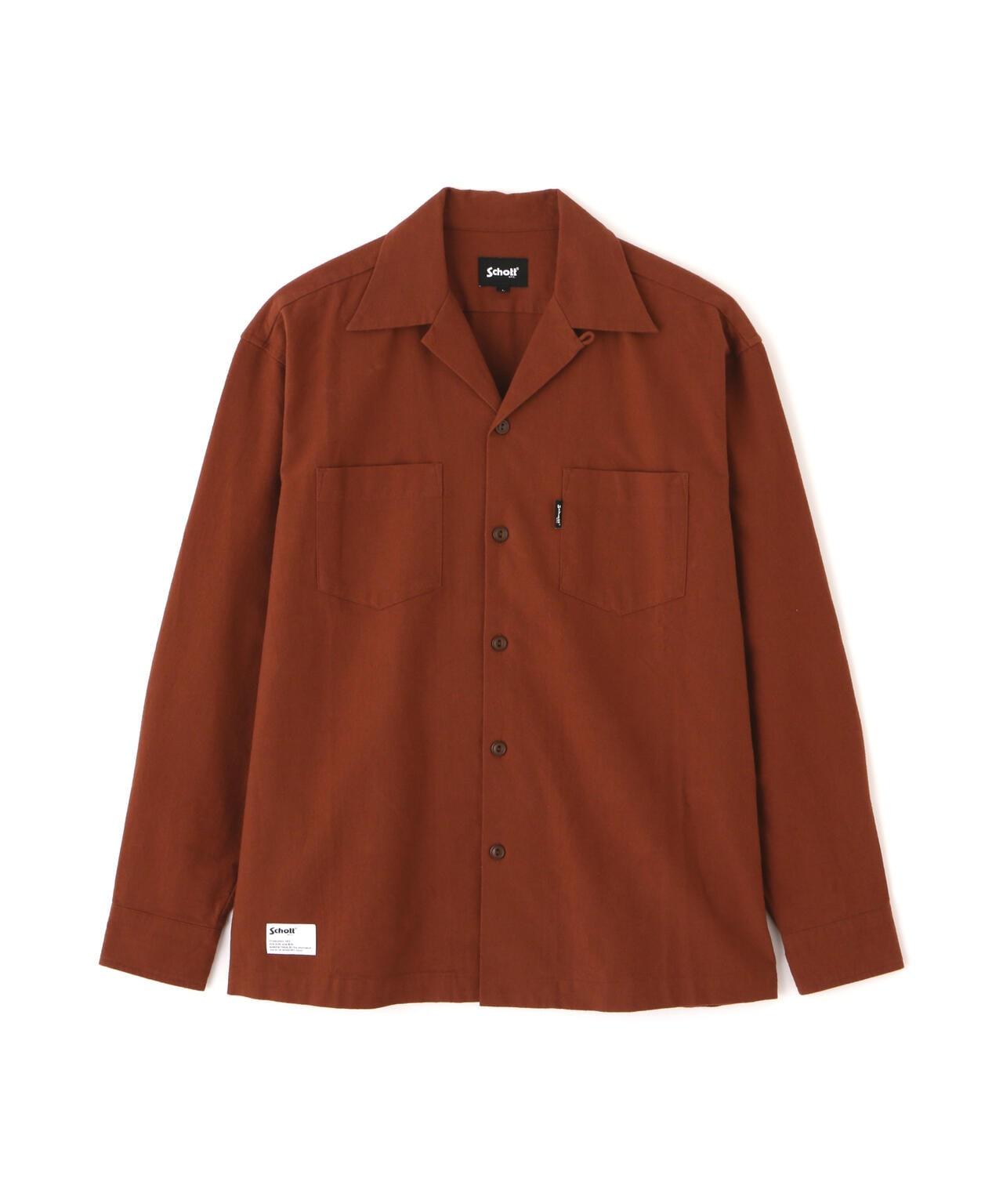 LS NEL SHIRT PLAIN/純色絨布襯衫