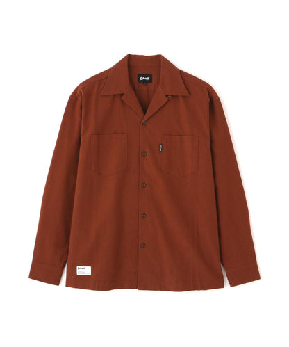 LS NEL SHIRT PLAIN/純色絨布襯衫