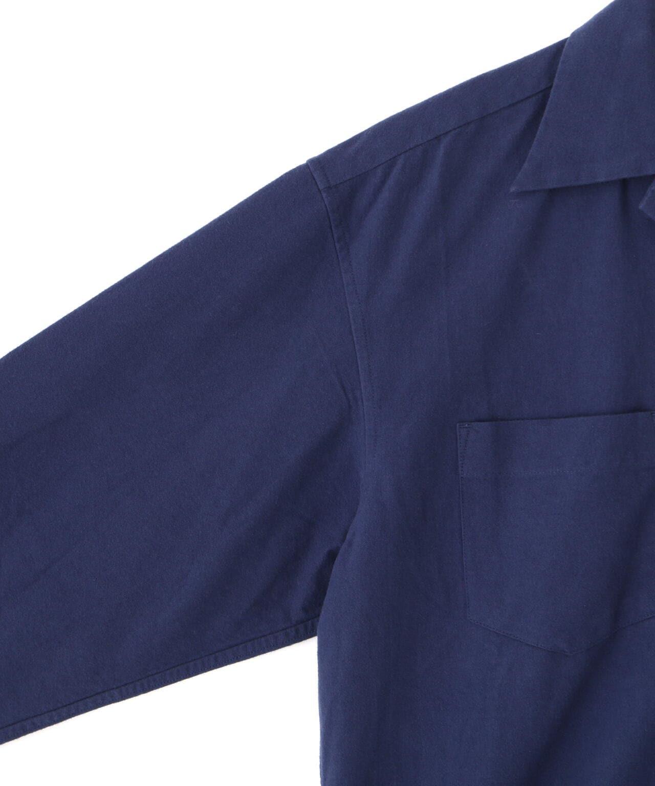LS NEL SHIRT PLAIN/純色絨布襯衫